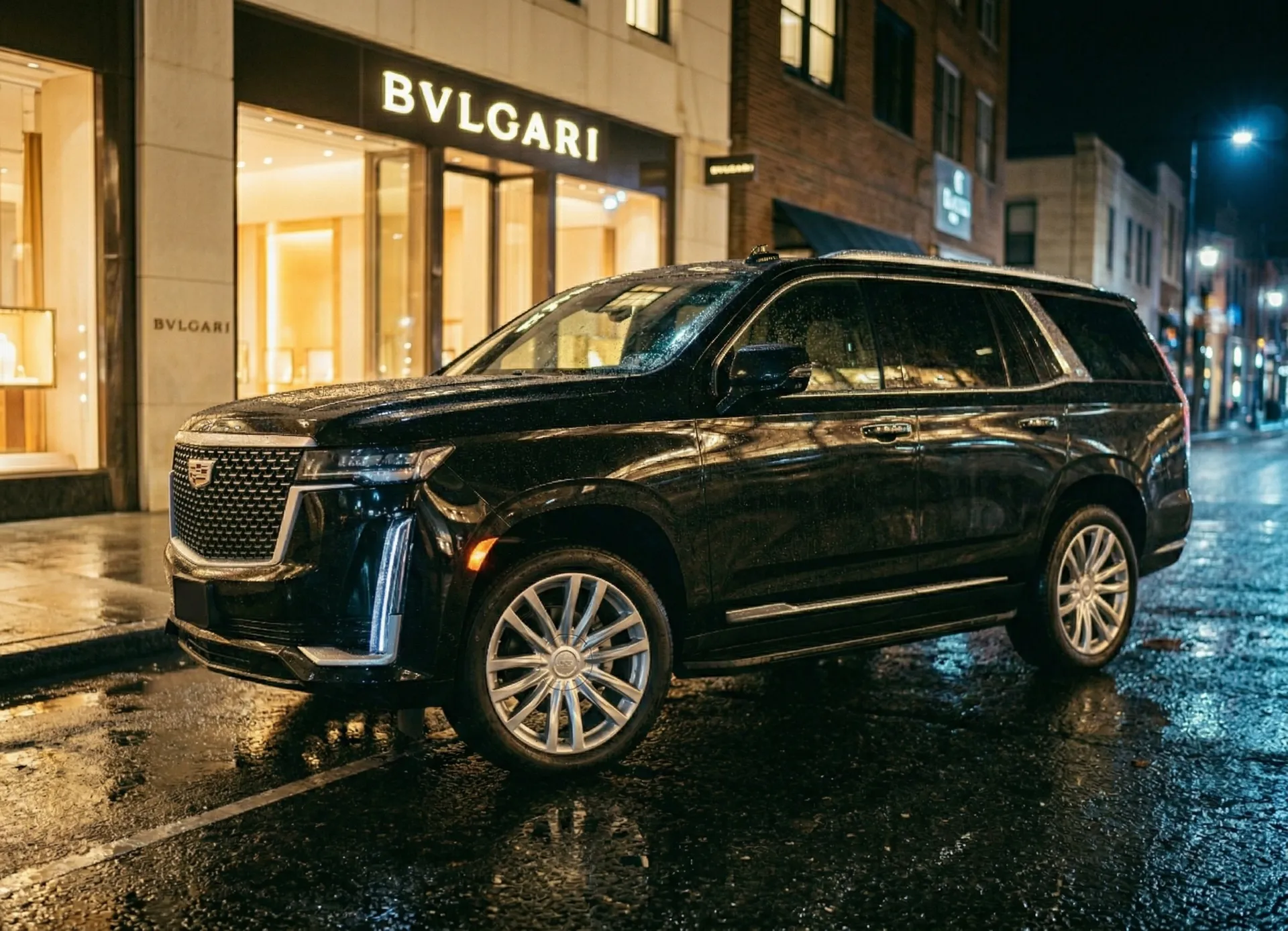 Black luxury car